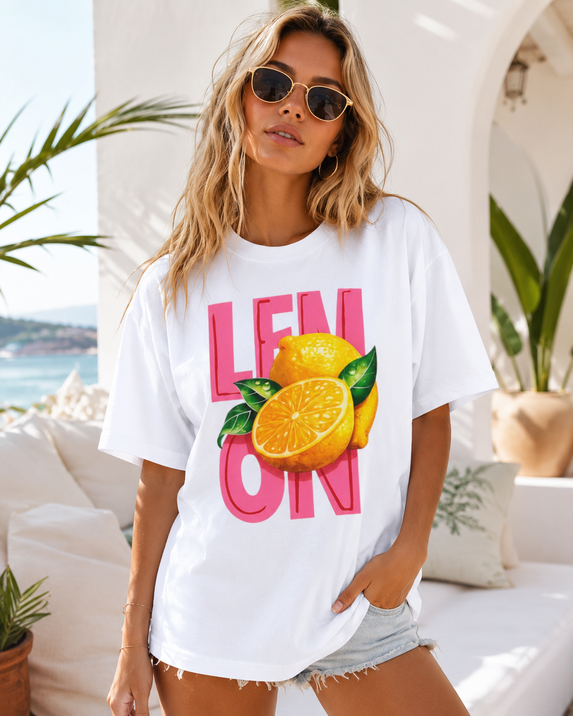 Lemon Mood Heavy Oversized Tee by See Life My Way
