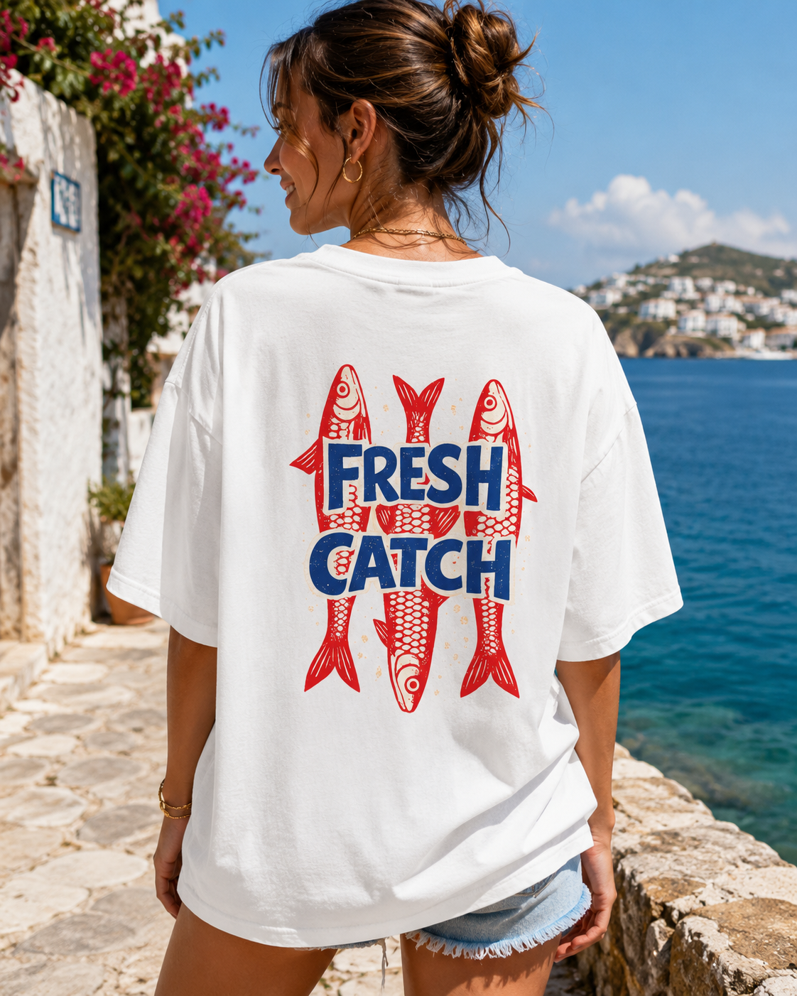 Fresh Catch Club Heavy Oversized Tee by See Life My Way