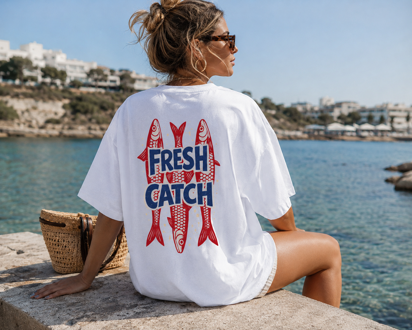 Fresh Catch Club Heavy Oversized Tee by See Life My Way