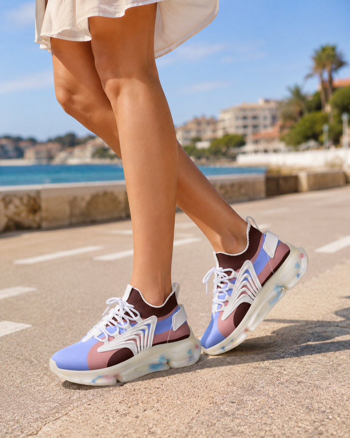 Coastal Mocha Mesh Sneakers by See Life My Way